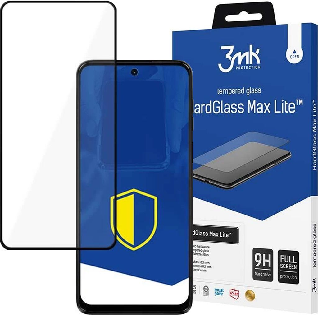 3mk Display Gehärtetes Glas HardGlass Max Lite für Motorola Moto G14 0,3mm 9H