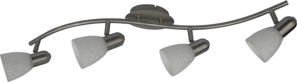 Plafonnier Harmony Lux Rabalux Chrome et Blanc 4xE14 Métal 70cm