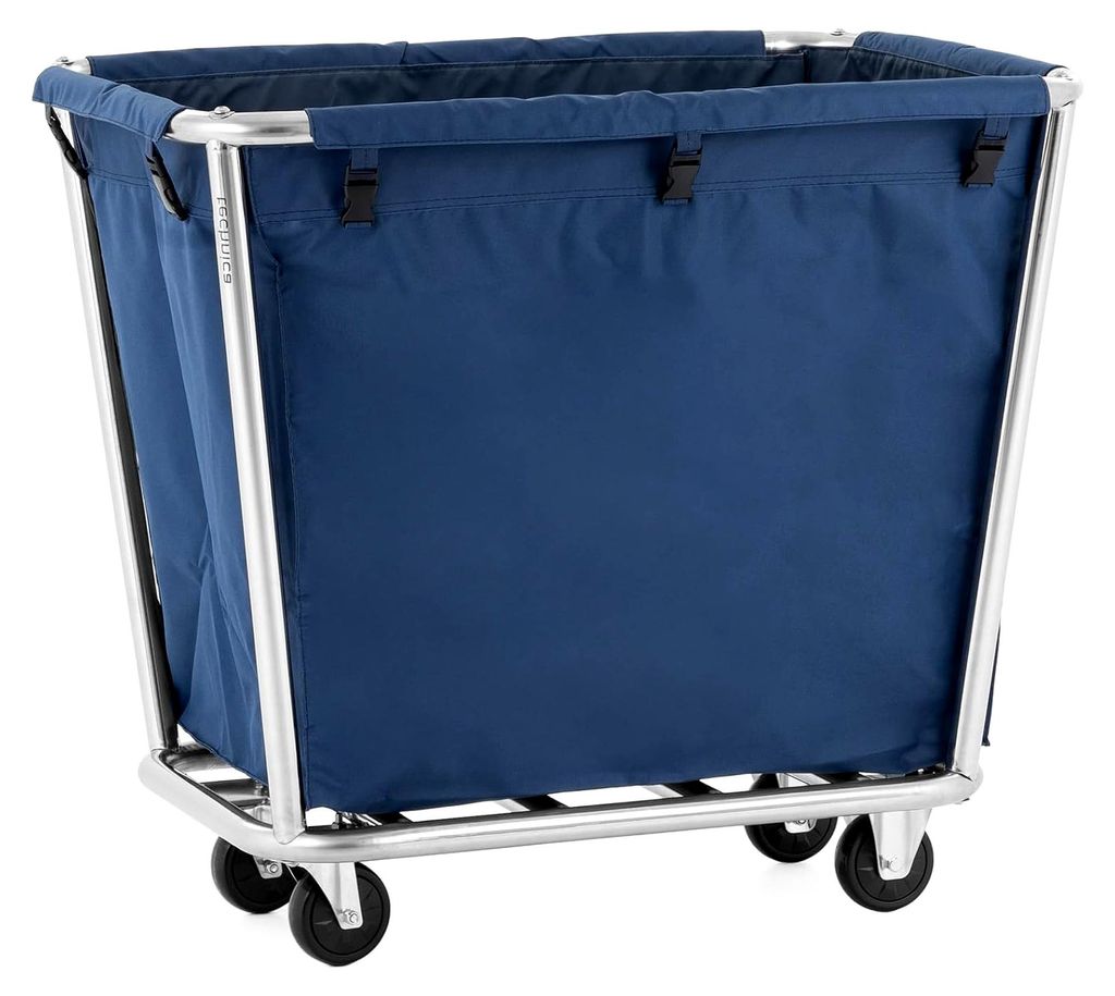 Wäschewagen aus Edelstahl - Transportwagen für Wäsche 900×650×830 mm mit Rollen