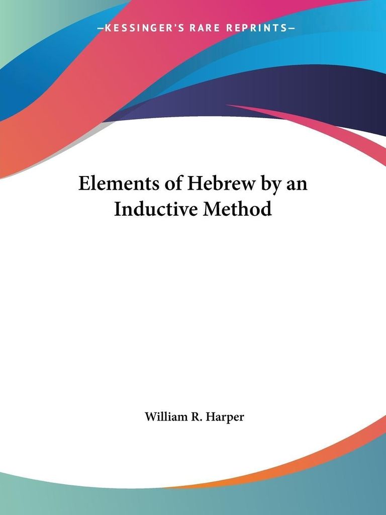 Elements of Hebrew by an Inductive Method