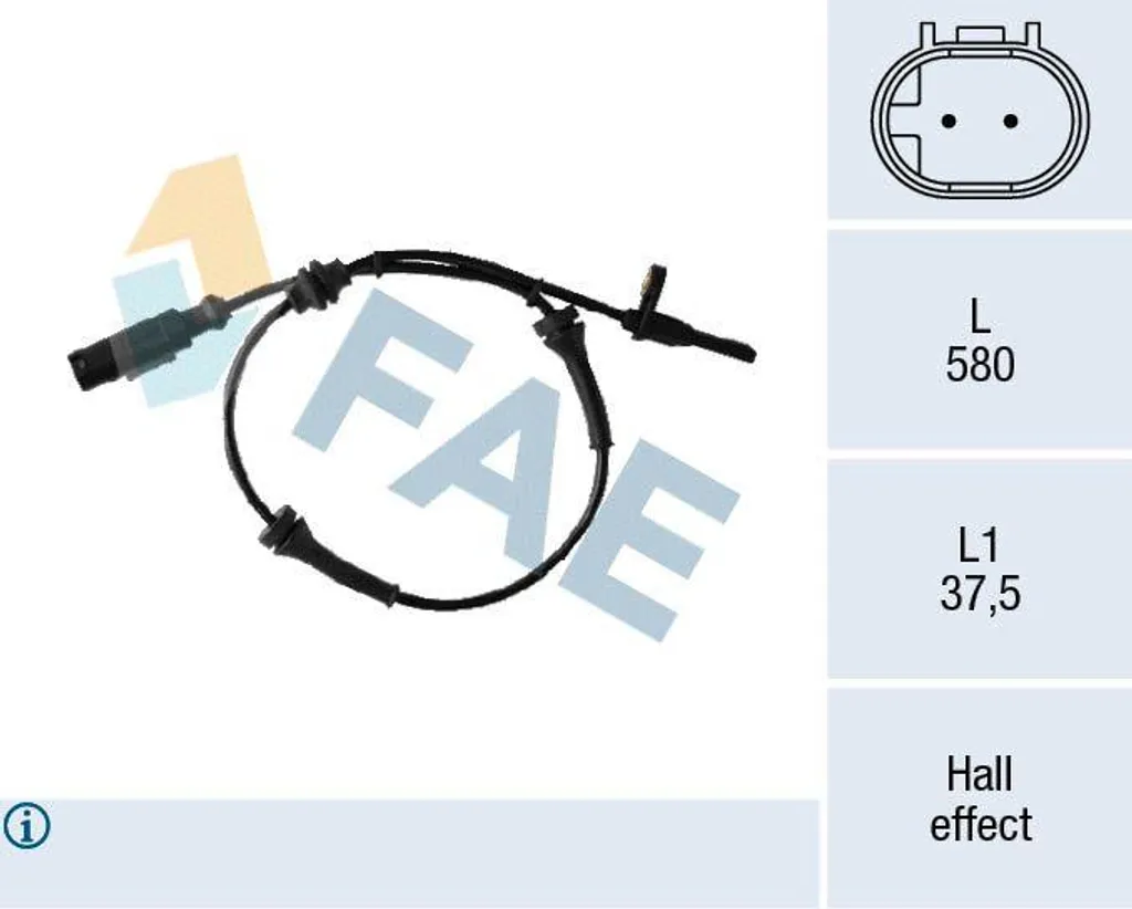 Supprimez le voyant ABS avec le capteur de vitesse roue FAE 78307