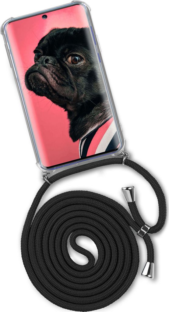 TWIST-Case + TWIST-Cord für Samsung Galaxy S20+, Farbe:Black Diamond (Silber)