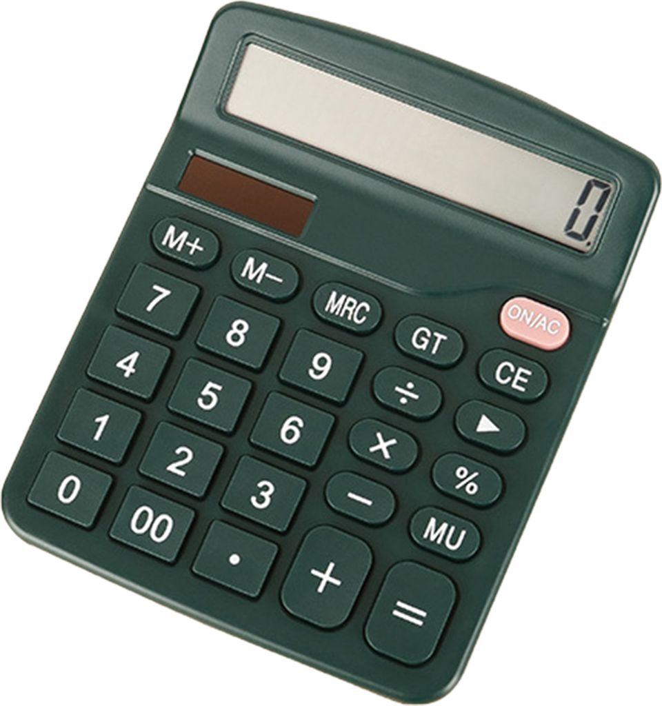 Mini-Taschenrechner mit klarem Display, komfortablen Tasten, bruchsicherem 12-stelligem Display, ultradünnem Design, ideal für Büro und Büro.