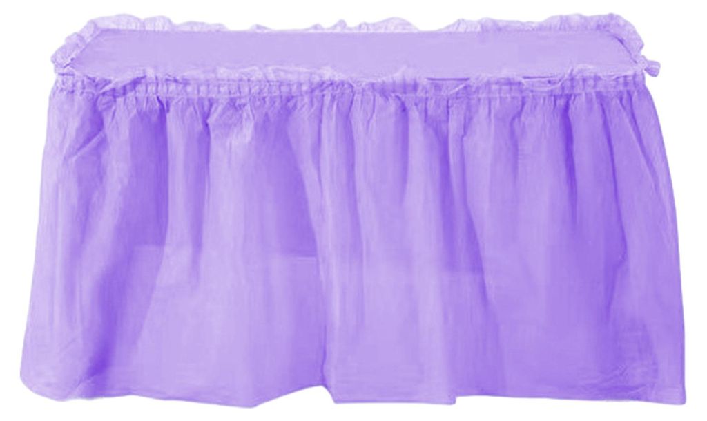 Einweg-Tischrock, wasserdicht, mit Klebestreifen, 420 x 70 cm, robuste Kunststoffabdeckung für Hochzeiten, Geburtstage und Partys, einfache Reinig...