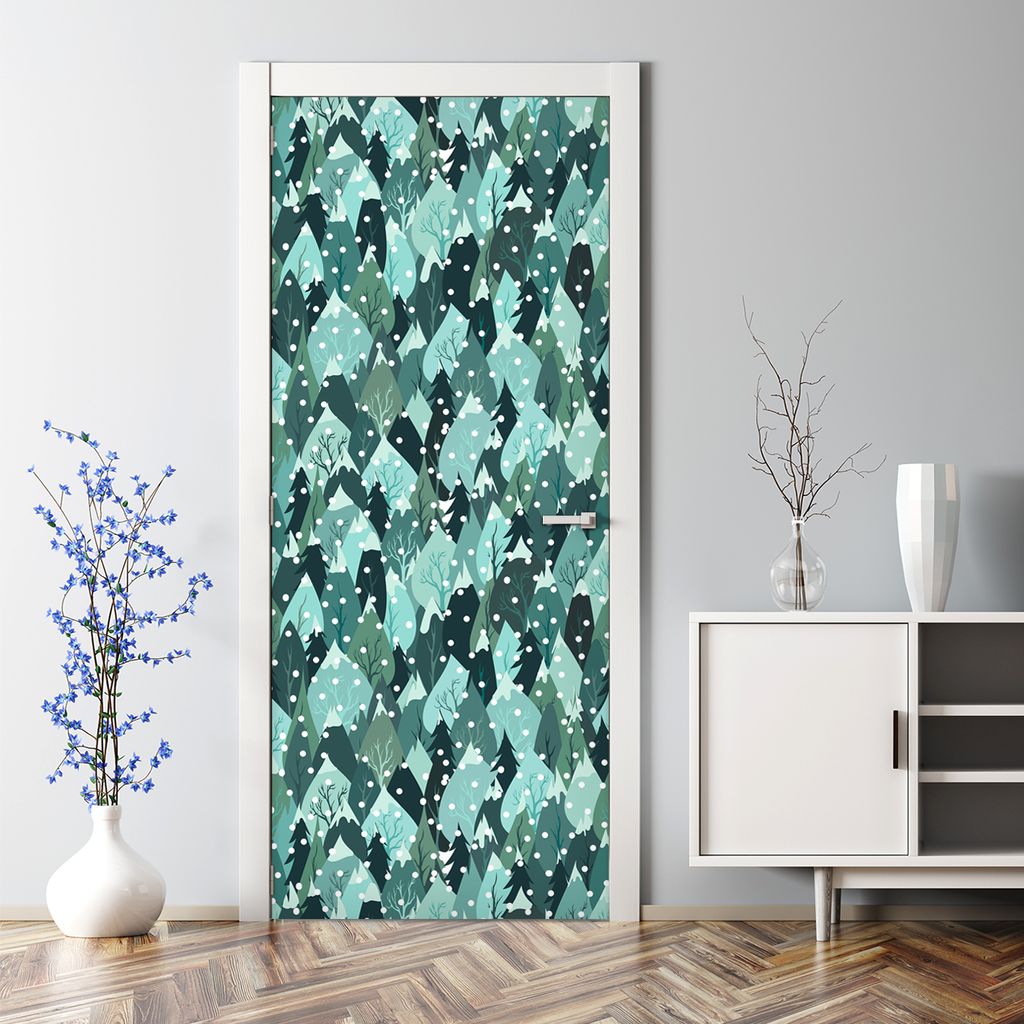 Dekorative Aufkleber Türtapete selbstklebend Klebefolie Tintenstreifen 70 x 200 cm