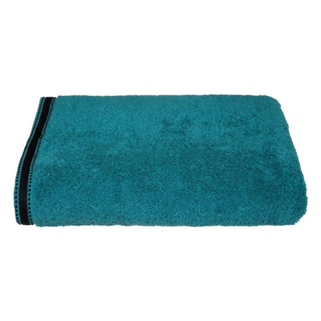 Badetuch "joia" baumwolle blau ente 100x150cm - Atmosphera créateur d'intérieur