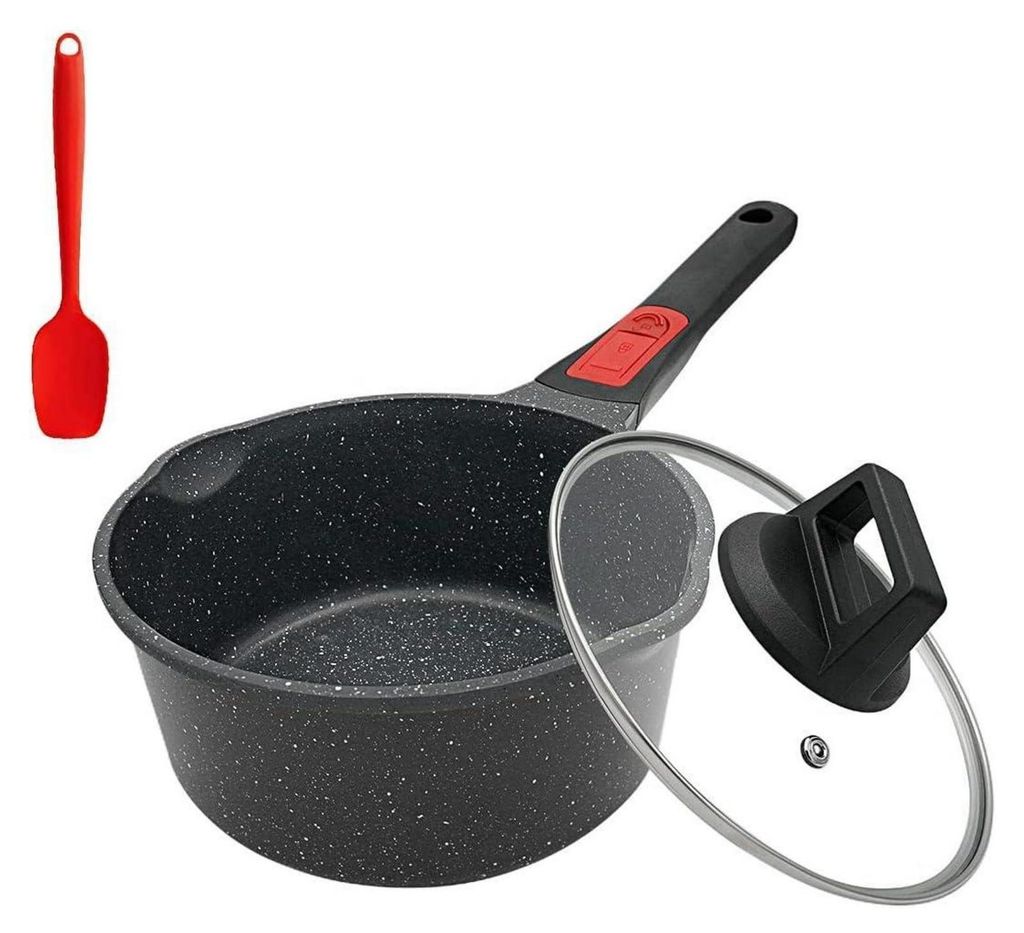 Bobikuke Stielkasserolle 16 cm mit Deckel Antihaft Produktbild 