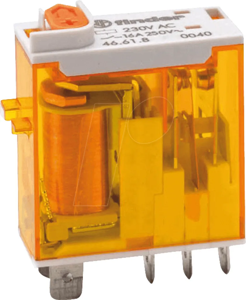 Relais industriel 24V AC Finder 46.61 contre pannes de commutation