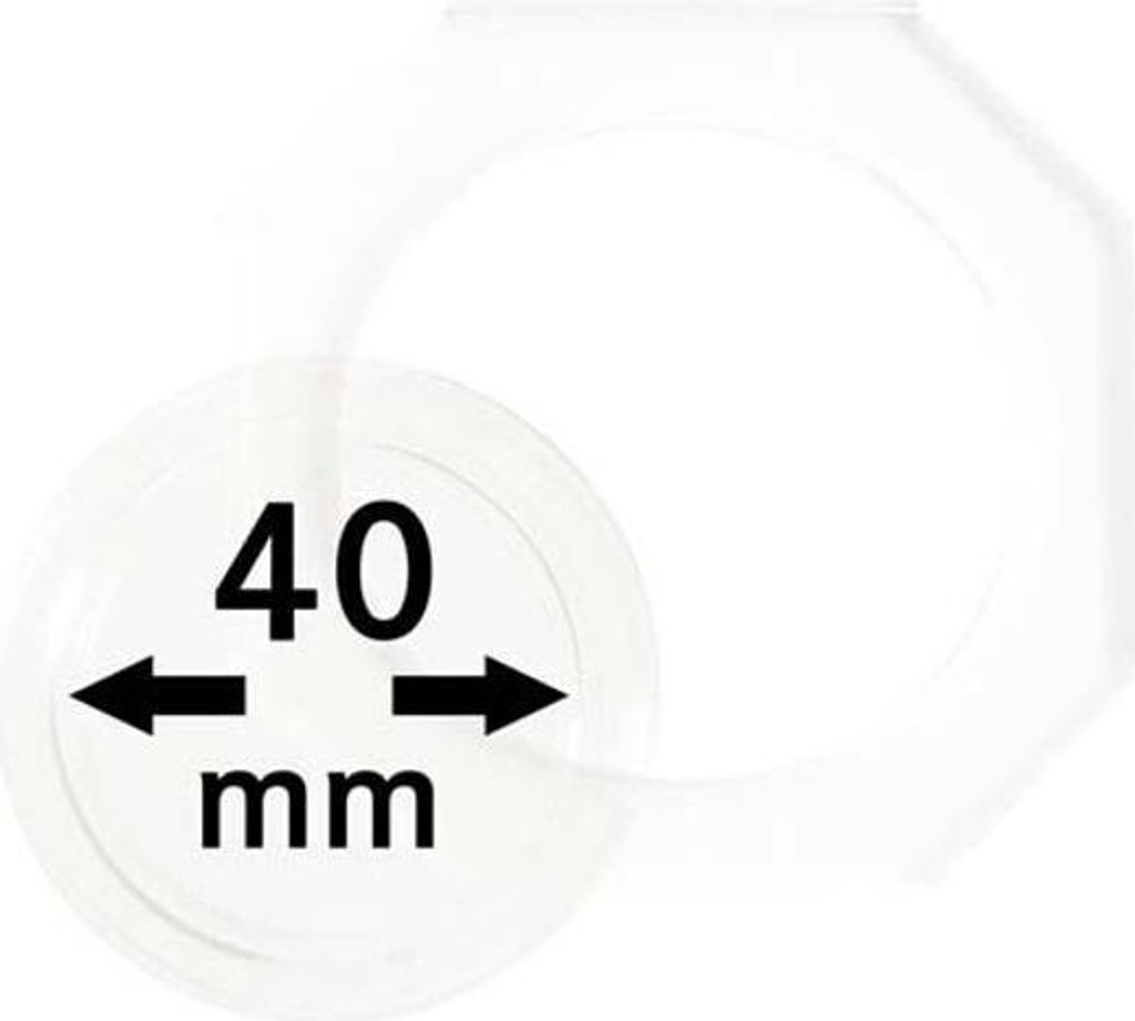 Lindner OS040 OCTO-Münzkapseln 40 mm