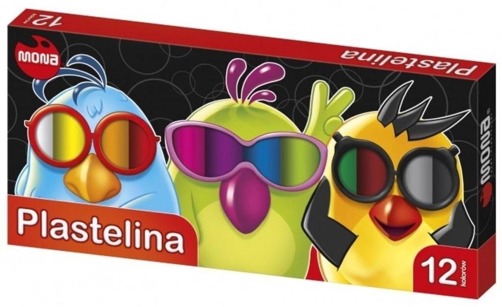 Mona Plastelina, 12 colores, masa plástica suave a base de Imagen del producto 