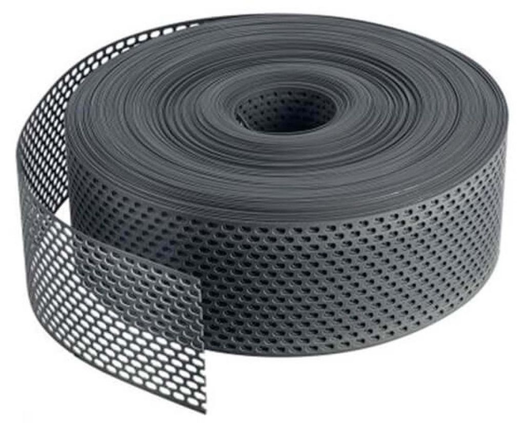 Lüftungsband PVC Rolle Traufgitter 100 mm x 60 m Anthrazit Produktbild 