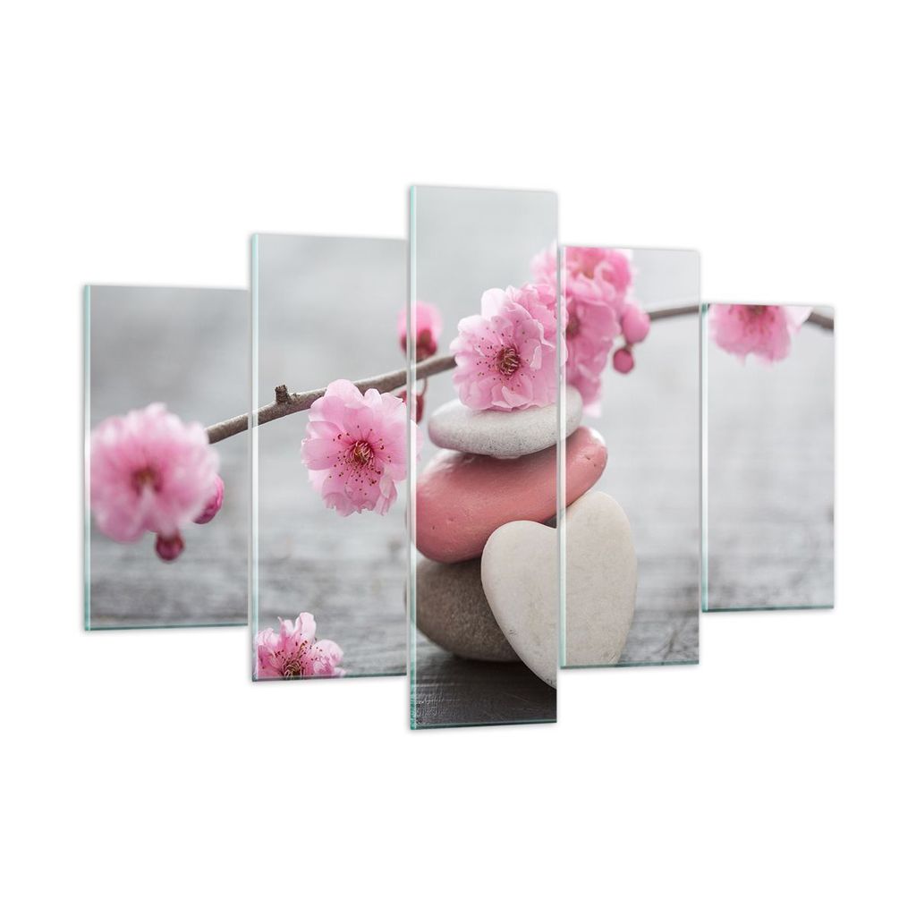 Bilder auf glas - Yoga weiblich Blume Gesundheit - 150x100cm - Glasbilder - Wandbilder - Kunstdruck - zum Aufhängen bereit - Wanddekoration aus Gl...