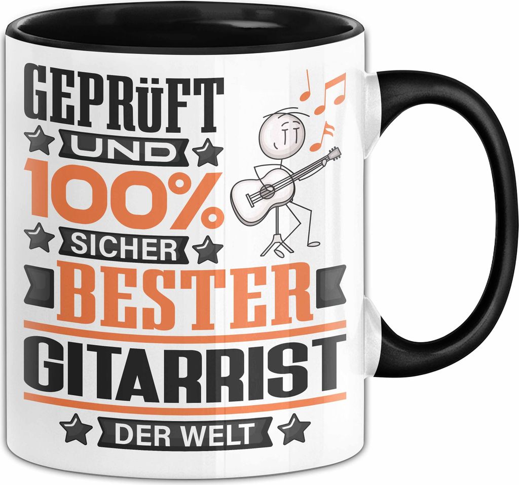 Gitarrist Geschenk Lustiger Spruch für Gitarrist Geschenkidee Bester Gitarrist Der Welt (Schwarz)