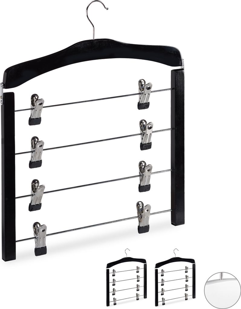 relaxdays 15 x Rockbügel mehrfach schwarz