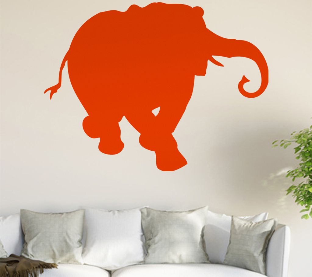 Elefant Wandtattoo in 6 Größen - Wandaufkleber Wall Sticker - Dekoration, Küche, Wohnzimmer, Schlafzimmer, Badezimmer