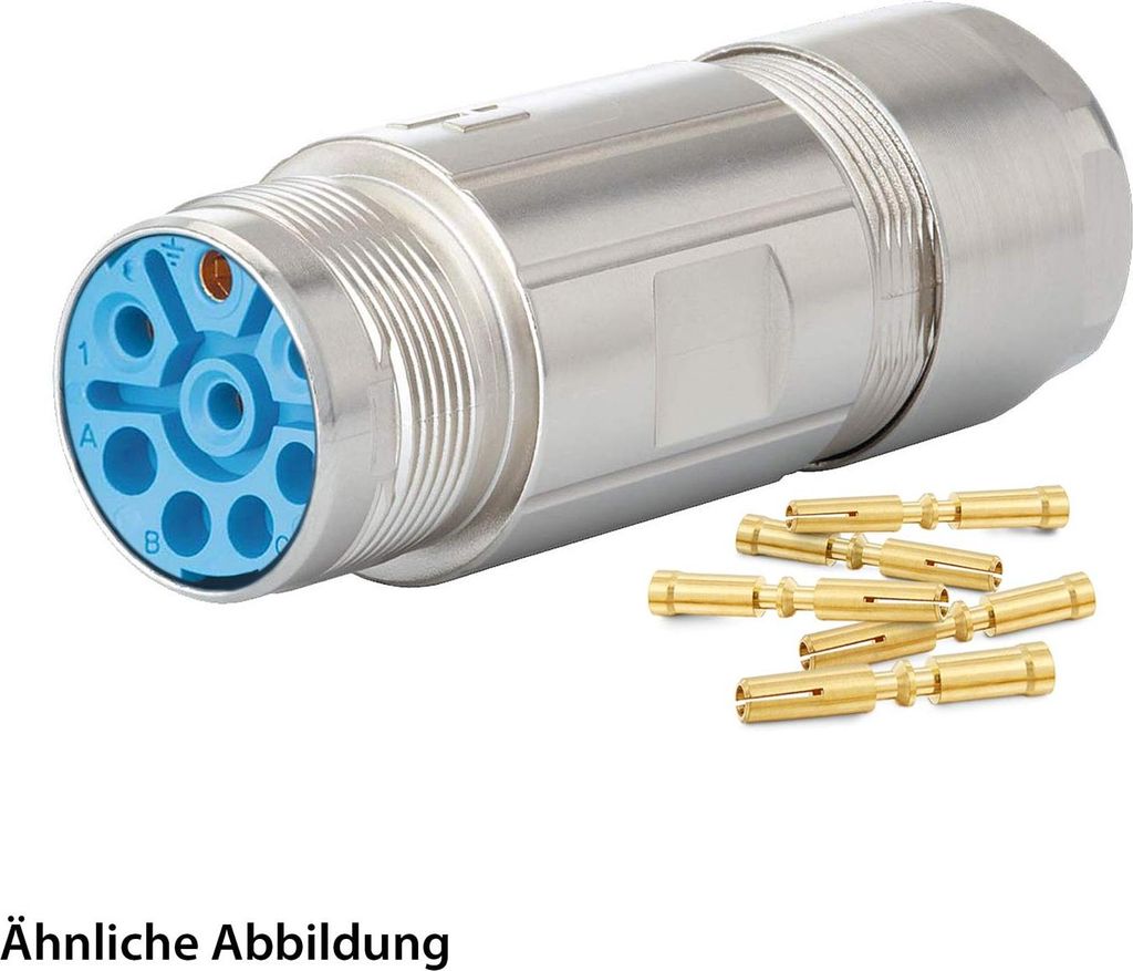 HUMMEL SET inkl. Kontakte M23 Leistung Kupplungssteckverbinder, Crimpeinsatz gerade Polzahl 10-pol., Buchse
