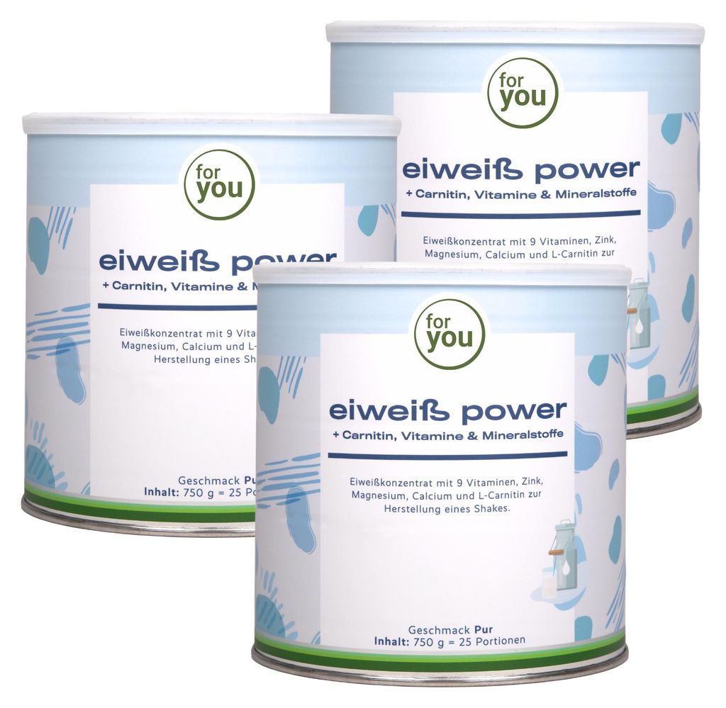 for you power Eiweiß Dreierpack Produktbild 
