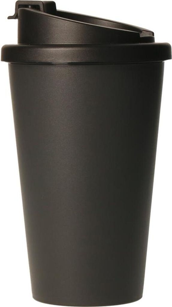 -Kaffeebecher "Premium Deluxe" - BPA-freier Thermobecher aus Biokunststoff mit 2K-Verschluss - 350 ml Isolierbecher To-Go Germany - schiefer