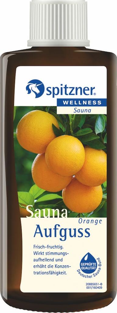Spitzner Saunaaufguss Orange 190 ml Sauna Aufguss Konzentrat 8850024