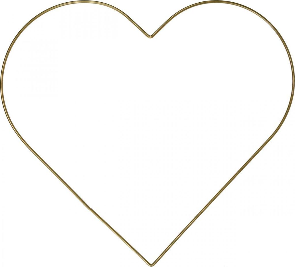 Metall Herz Deko Gold 32,5cm, 4 Stück Hängedeko Hochzeit Produktbild 