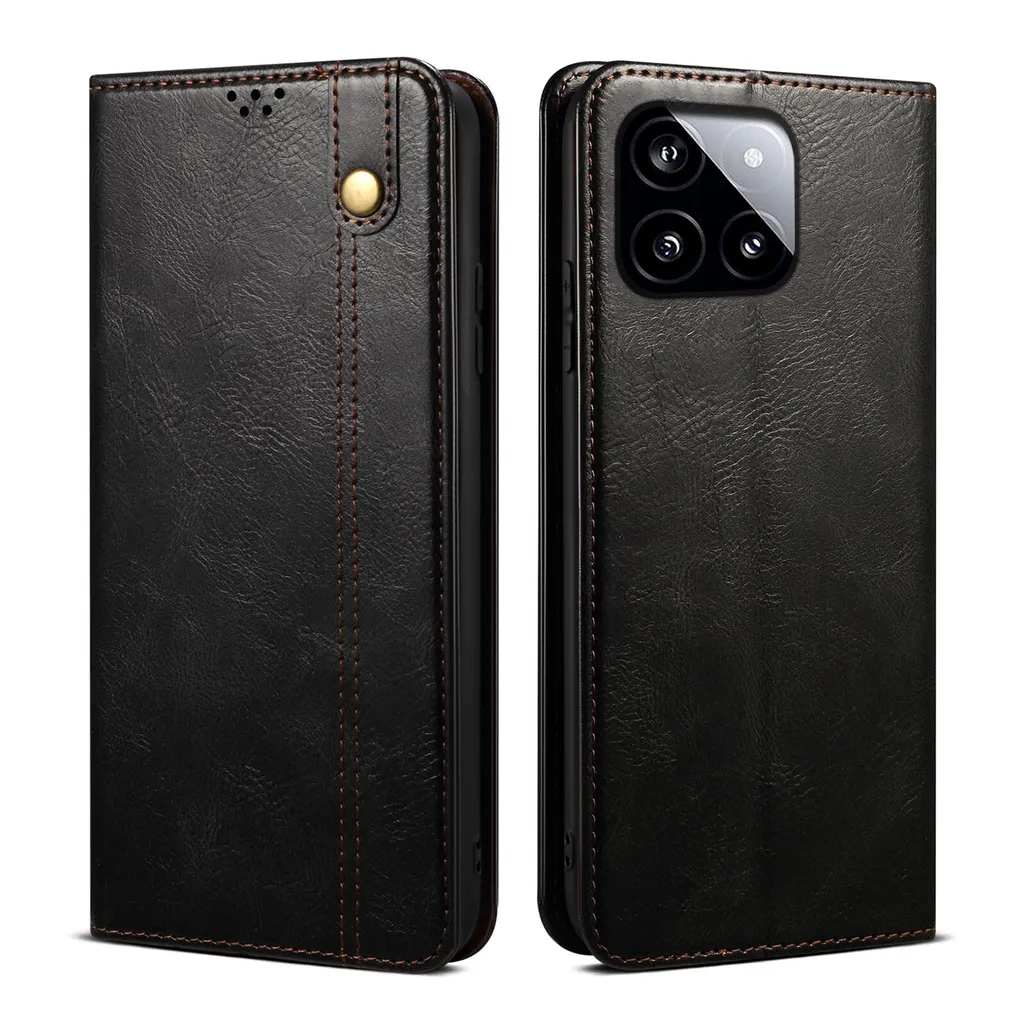 Custodia per Xiaomi Redmi K70 /K70 Pro in pelle flip case portafoglio con funzione di stand nero
