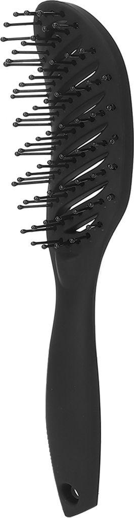 Meniskus-Haarkamm, Nass- und Trockenkamm, Nylon-Stylingbürste, Friseurbürste, Haarmassagebürste, Schwarz