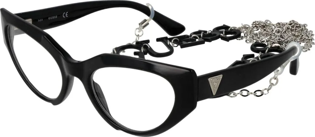Monture optique femme Guess GU 2853 001 design rectangulaire noir chic