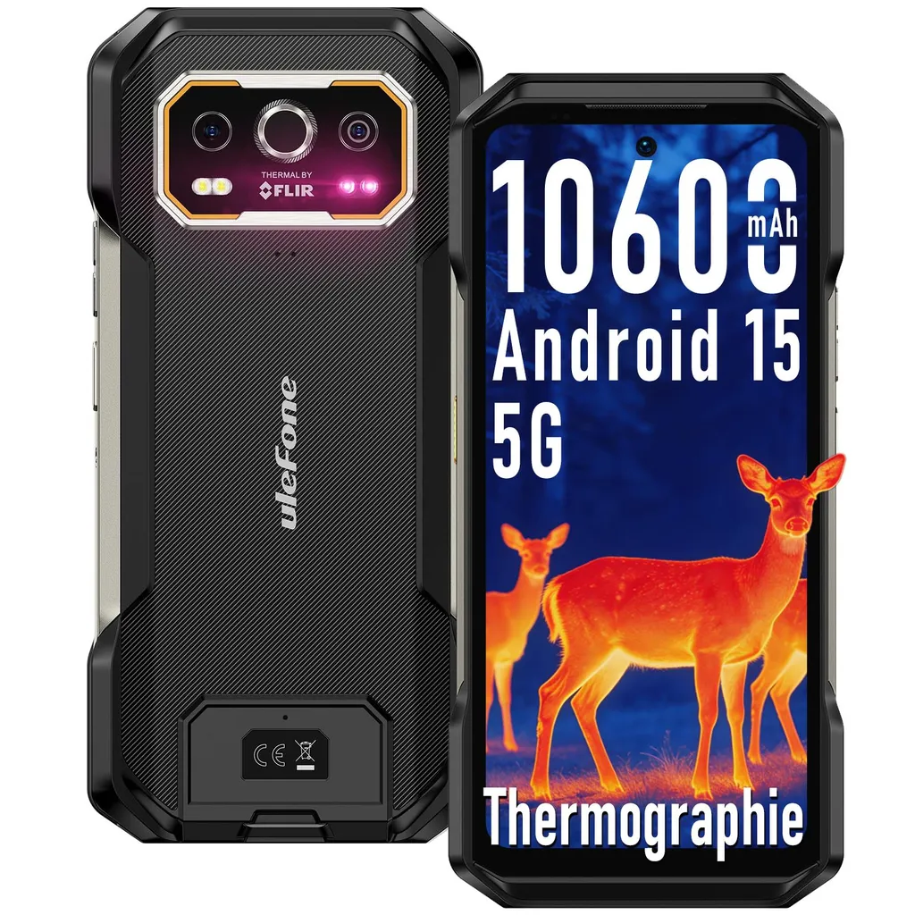 Smartphone 5G Thermique 24Go RAM Ulefone Armor 27T Pro Android 15 5G