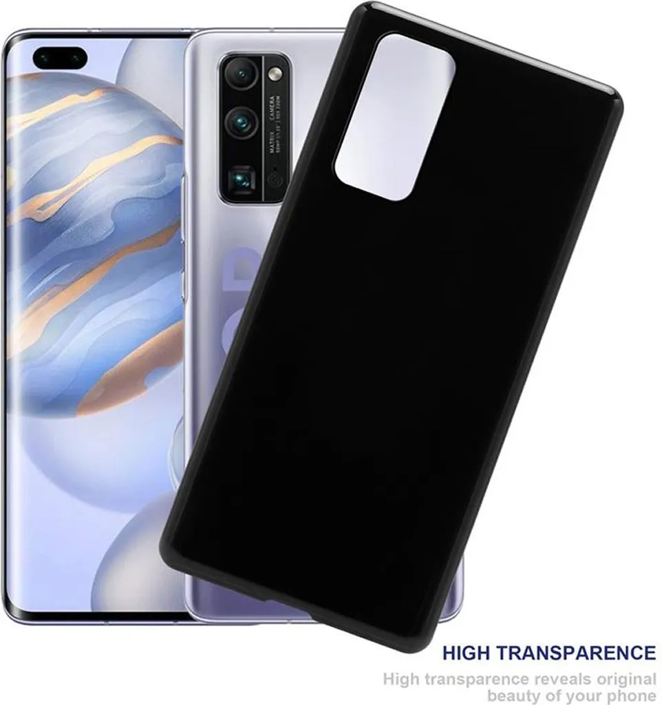 Cadorabo Custodia per Honor 9 in NERO METALLICO - Morbida Cover Protettiva Sottile di Silicone TPU con Bordo Protezione - Ultra Slim Case Antiurto Gel Back Bumper Guscio