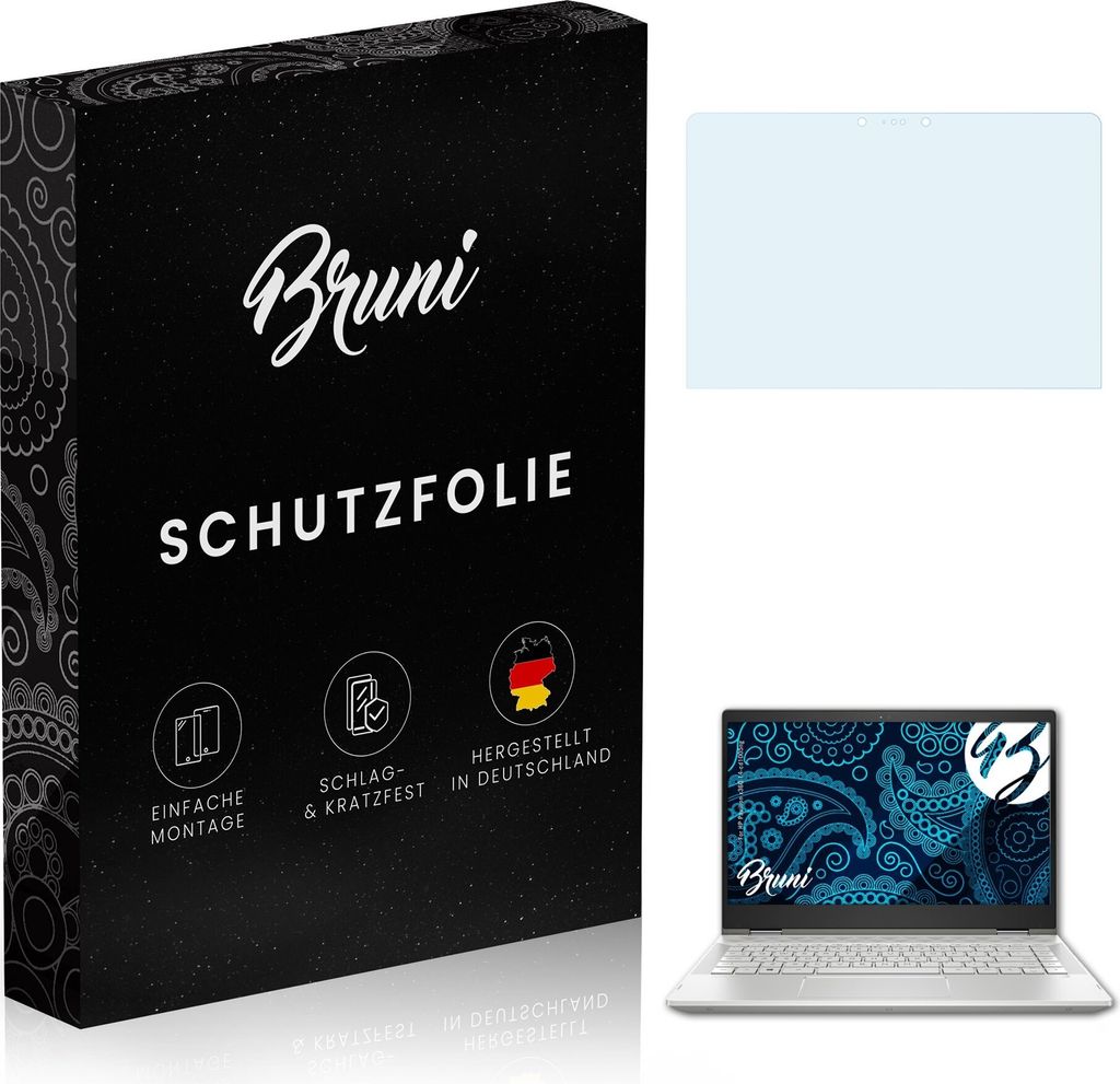 atFoliX 4061187829682, Laptop Bildschirmschutz, Transparent, HP, Pavilion x360 14-cd1005ng, Klare Bildschirmschutzfolie, Kratzresistent