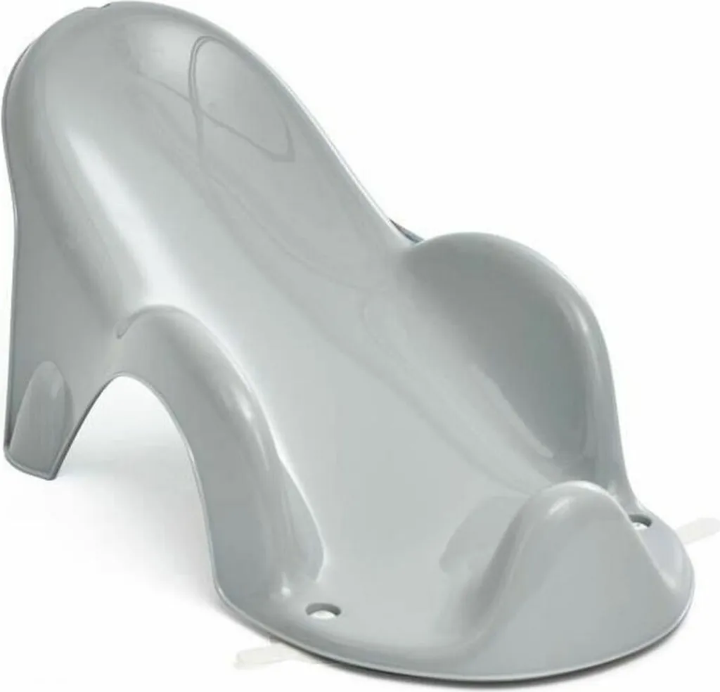 Baignoire Atoll Gris ThermoBaby avec Bouchon de Vidange et Design Galbé