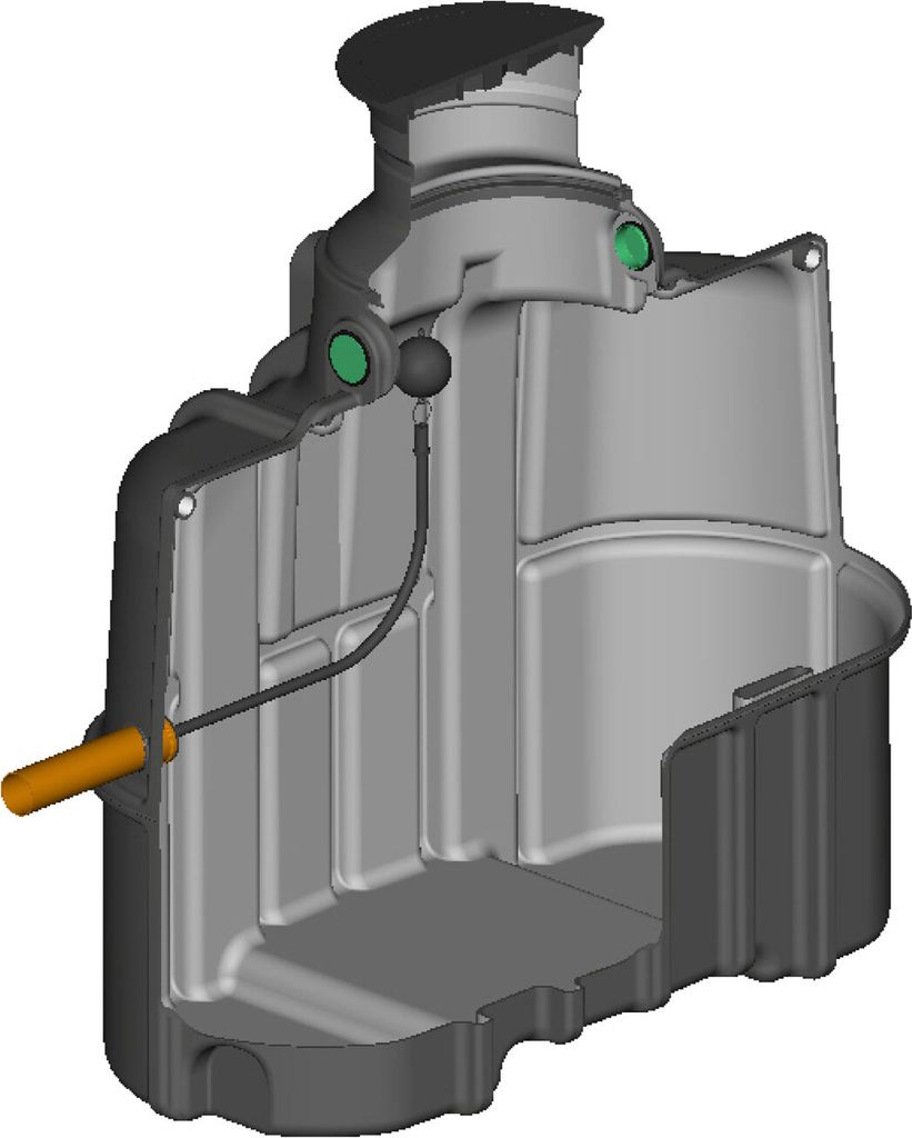 Retentionszisterne schmal 1800 L + 1200 L AQUA-STORM-DUO 1"