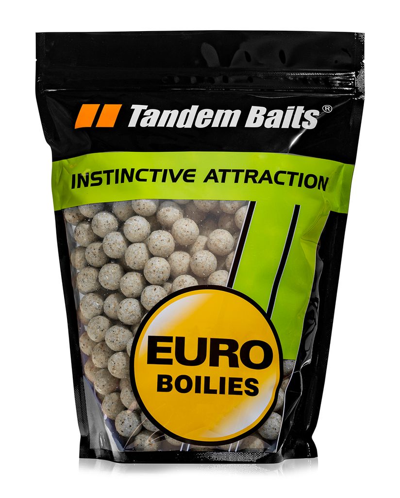 Tandem Baits Euro Boilies Knoblauch, Karpfen Angeln ohne Mühe, Köder zum Große-Fische-Angeln, Karpfenzubehör für Profis & Hobby-Angler 18 mm 1 kg