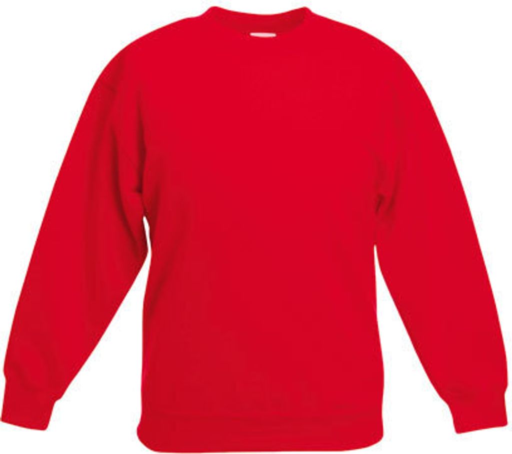 Fruit of the Loom - Kids Premium Set-in Sweat - Red - 140