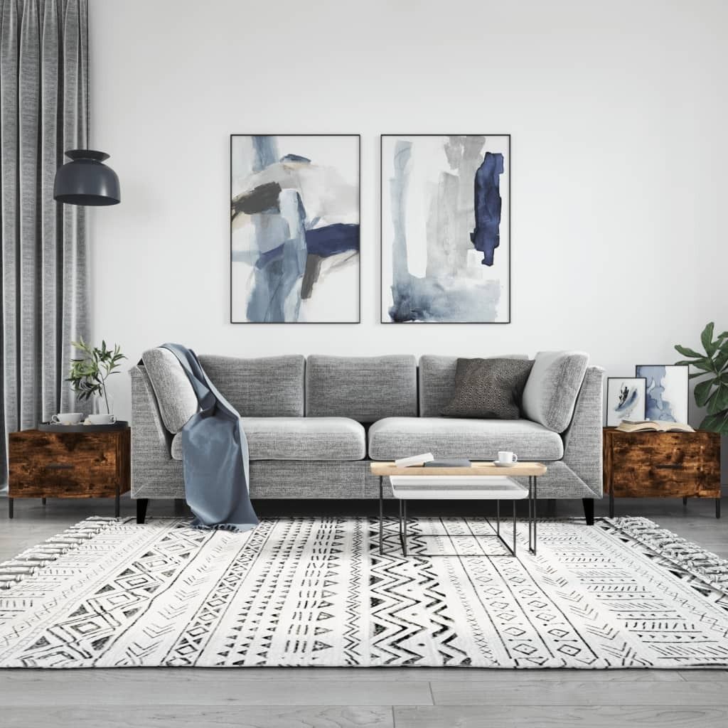 Maison Exclusive - Couchtische 2 Stk. Räuchereiche 50x50x40 cm Holzwerkstoff