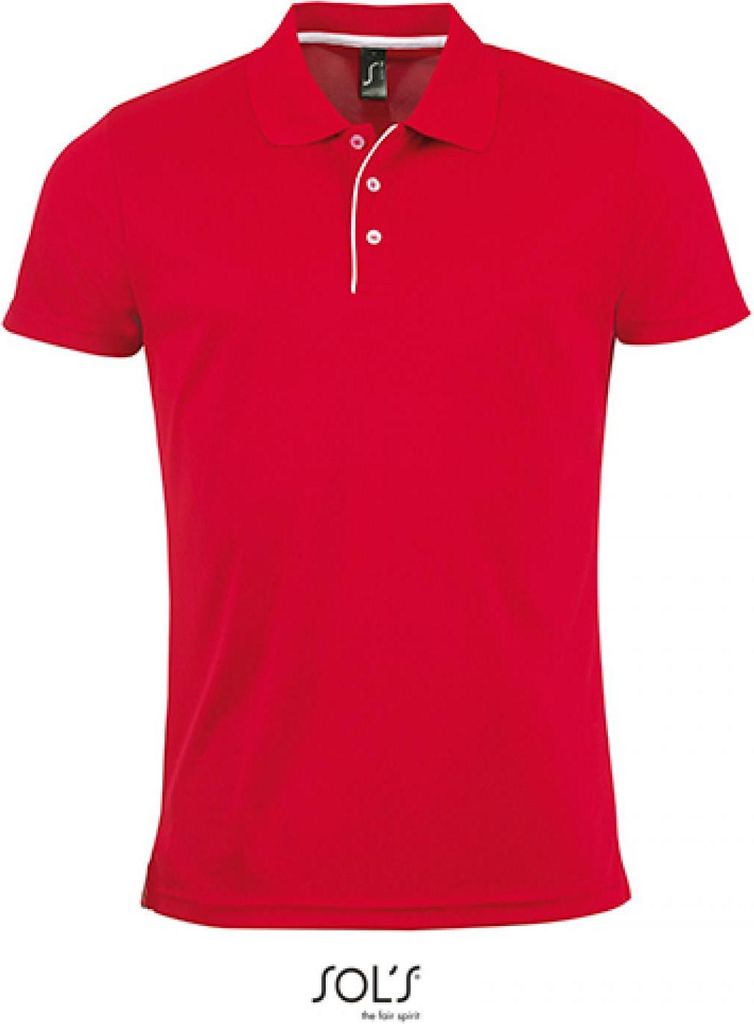 SOLs 01180 | Mens Sports Polo Shirt Performer - Farbe: Red - Größe: XXL