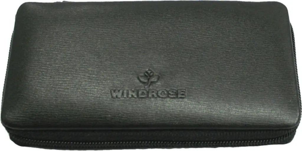 Idea Regalo Lusso: Set Manicure WINDROSE Pelle Ambiance Nero