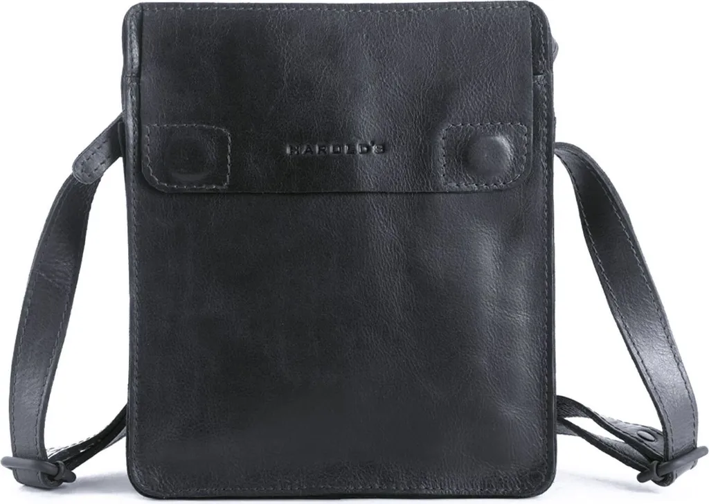 Borsa a Tracolla Harold's Aberdeen Black - Design Sottile in Pelle