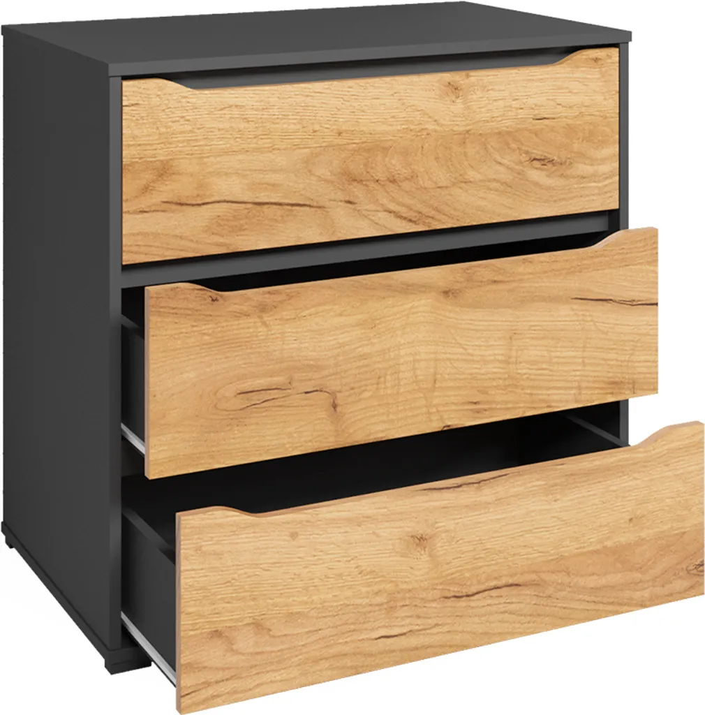 Buffet Chêne Doré Vicco Ruben 48x77.6 cm Compact à Tiroirs Robustes - 6