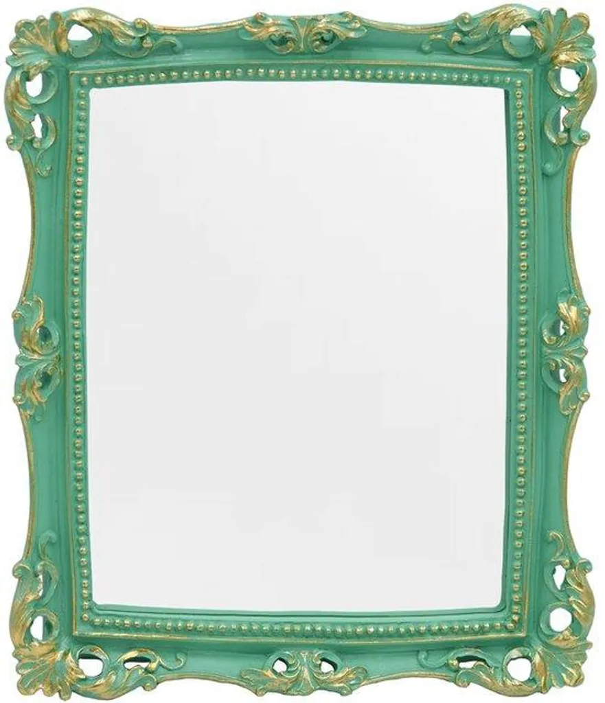 Miroir mural décoratif vert clair 28x24 cm - Accessoire de maison