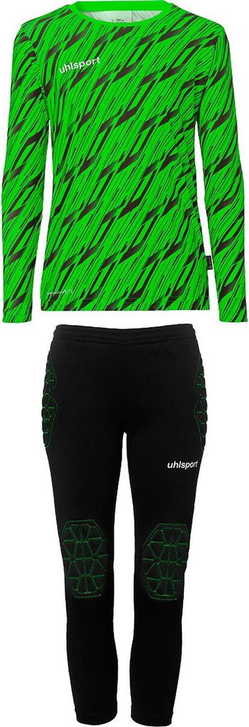 Uhlsport Progressive 28 Torwart Trikot Set Kinder - Neongrün / Schwarz