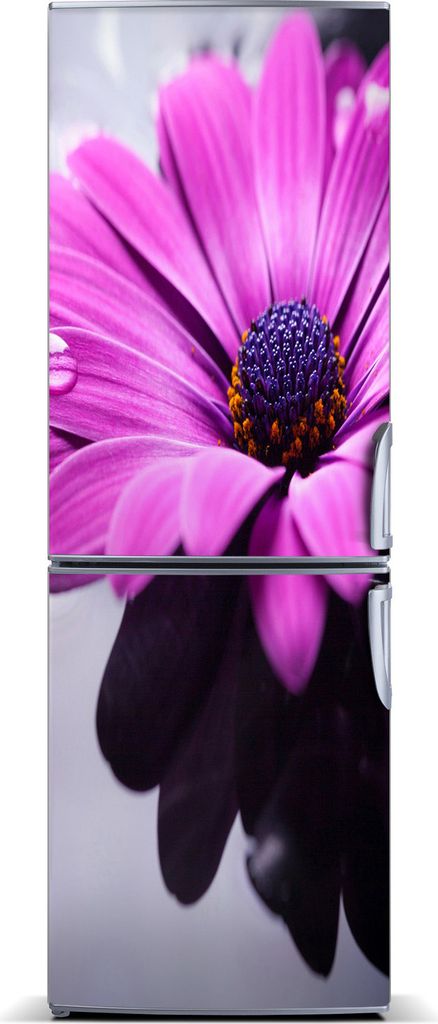 Tulup Kühlschrankdekoration - Magnetmatte - 70 cm x 190 cm - Magnet auf dem Kühlschrank - Rosa Gerbera