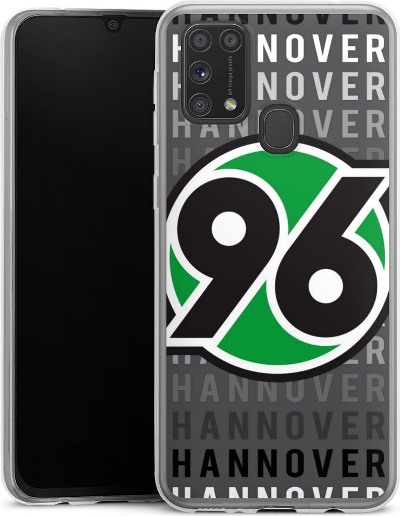 DeinDesign Slim Hülle für Samsung Galaxy M31 Silikon Case Ultra Dünn Handyhülle H96 Hannover 96 Offizielles Lizenzprodukt