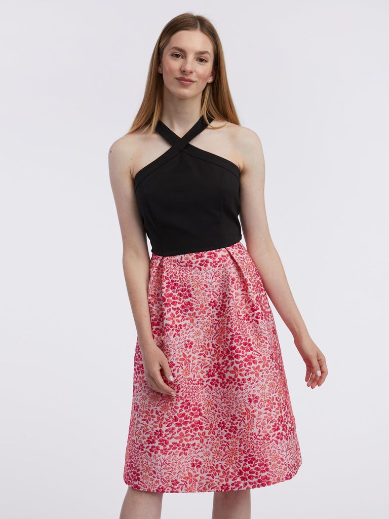 Orsay Rosa-Schwarzes Damen Blumenkleid 473050660000__38