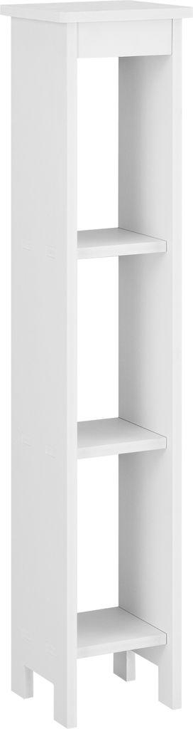 Arvika Stojací police se 3 policemi WPC 80x17x17cm bílá Obrázek produktu 