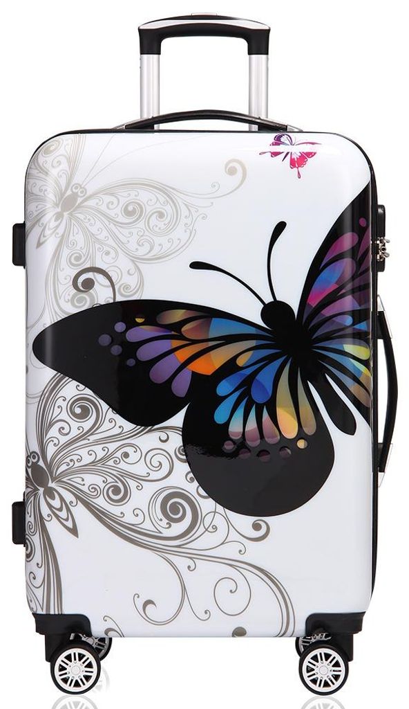 Monzana Trolley Butterfly Valigia a Guscio Rigido L Manico Immagine del prodotto 