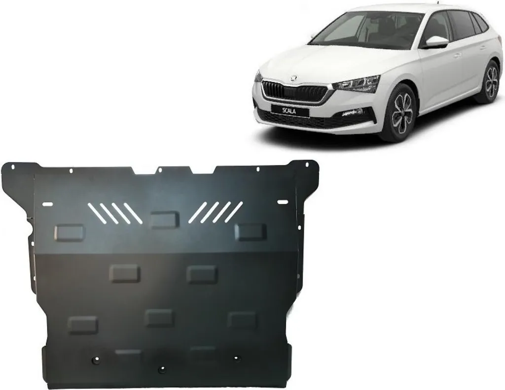 Protection moteur Skoda Scala en acier renforcé de 2mm - Sabot robuste