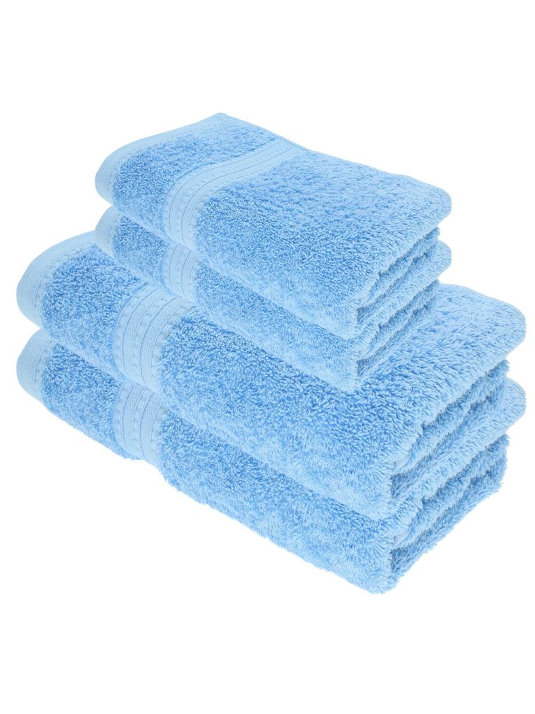 Julie Julsen BIO Duschtuch-Set 4 tlg. 2 Dusch- 2 Handtücher Himmelblau