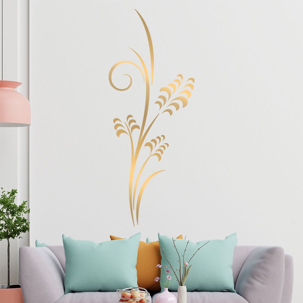 Blätter - Pflanze - Ornamente Wandtattoo in 6 Größen - Wandaufkleber Wall Sticker - Dekoration, Küche, Wohnzimmer, Schlafzimmer, Badezimmer