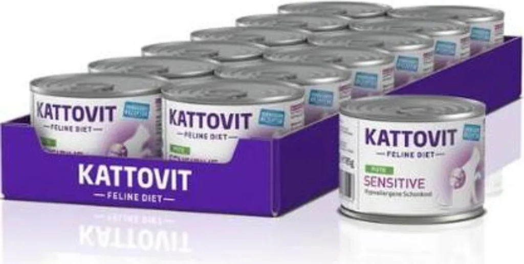 Kattovit Chat Sensible Digestion Dinde 185g x12 Idéal Chat Intolérant - 2